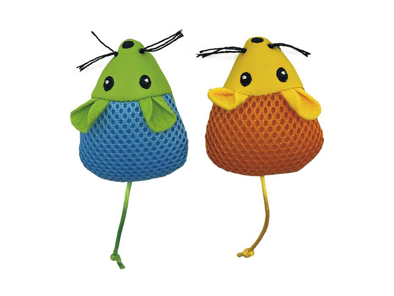 Mouse Shaped Catnip Cat Toy with Mesh Body