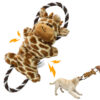 1 4-in-1 Giraffe Plush Squeaky Dog Rope Toy OEM