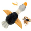 1 2-in-1 Squeaky Goose Plush Dog Toy with Teething Wings OEM