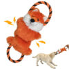 1-2 4-in-1 Fox Plush Squeaky Dog Rope Toy OEM