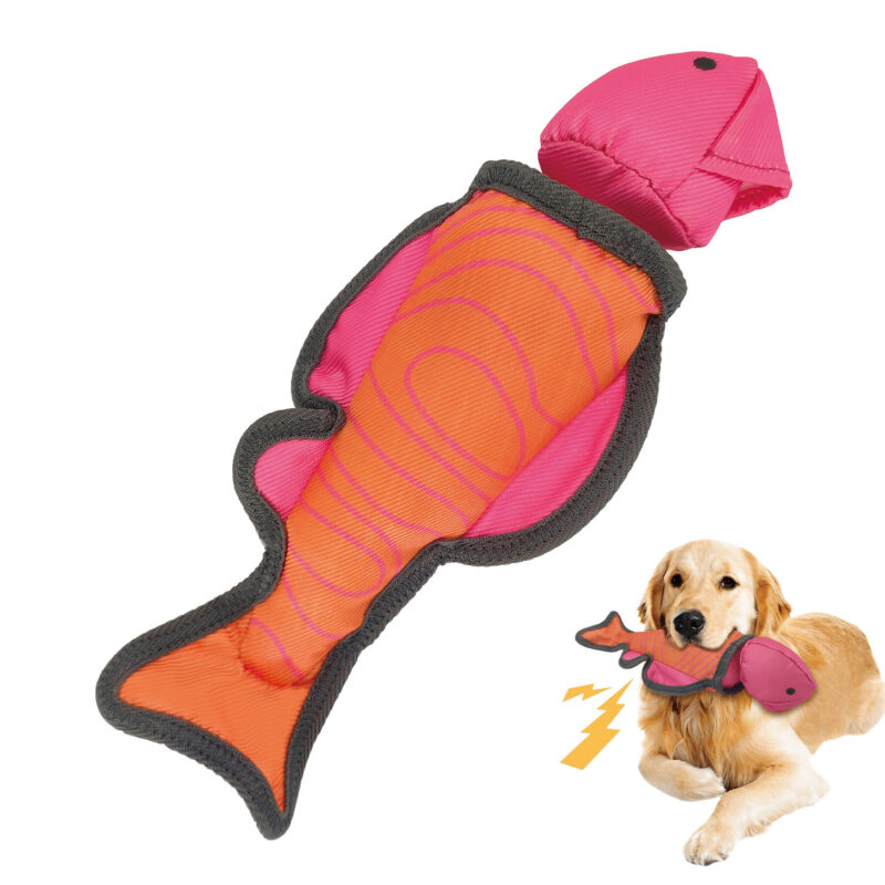 1-5 Launching Flying Fish Dog Toy Wholesale - Floating Slingshot Squeaky Water Toy