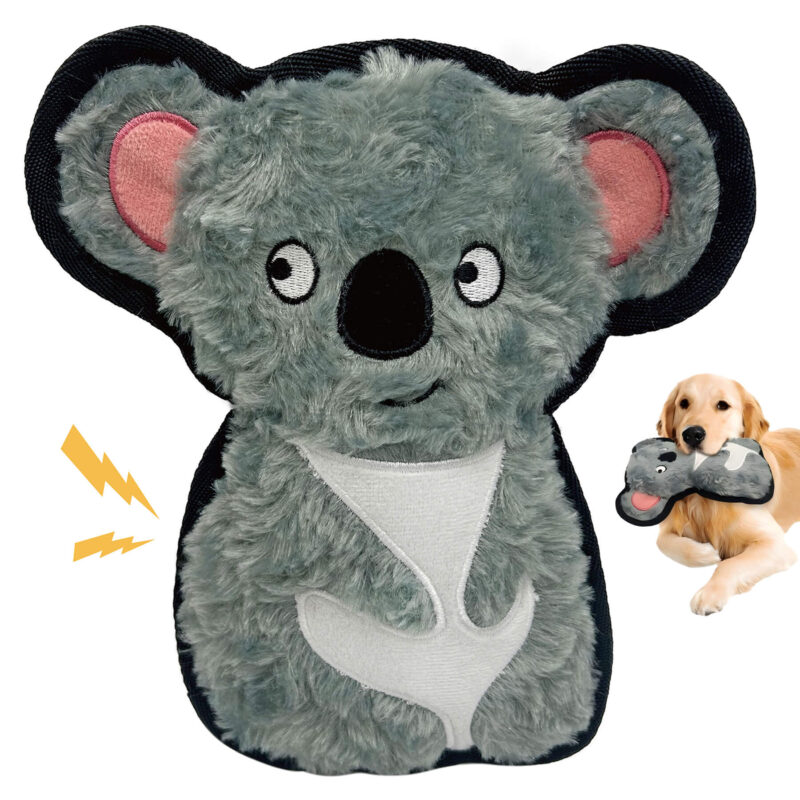 1 Durable Edge Koala Dog Toy OEM - Reinforced Nylon Border Squeaky Plush Toy