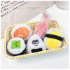 1.2 5-Pack Plush Sushi Cat Toys Set with Catnip & Bell – Interactive Plush Kitten Teething Toys with Lanyard & Feather for I