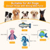 18 Eco-Friendly Recycled Canvas Seahorse Squeaky Dog Toy – Durable Plush Interactive Fetch Toy for Small & Medium Dogs