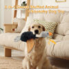 2 2-in-1 Squeaky Goose Plush Dog Toy with Teething Wings OEM