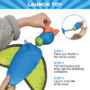 3-2 Launching Flying Raccoon Dog Toy OEM - Slingshot Squeaky Fetch Toy with Plush Tail