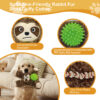 3-in-1 Sloth Plush Squeaky Dog Toy with Spiky Ball OEM