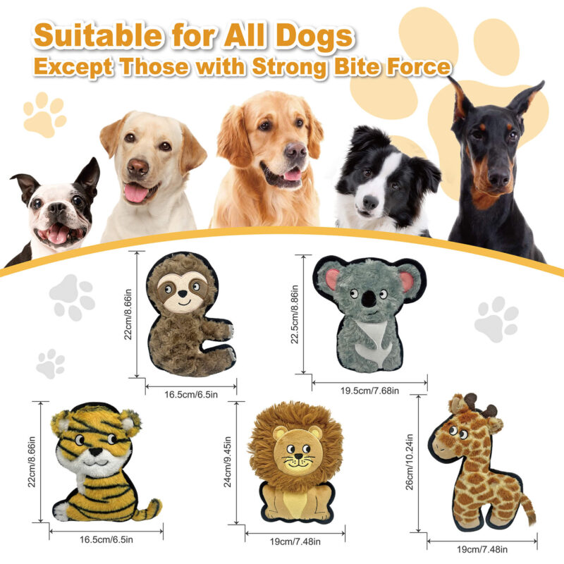 5 Durable Edge Koala Dog Toy OEM - Reinforced Nylon Border Squeaky Plush Toy
