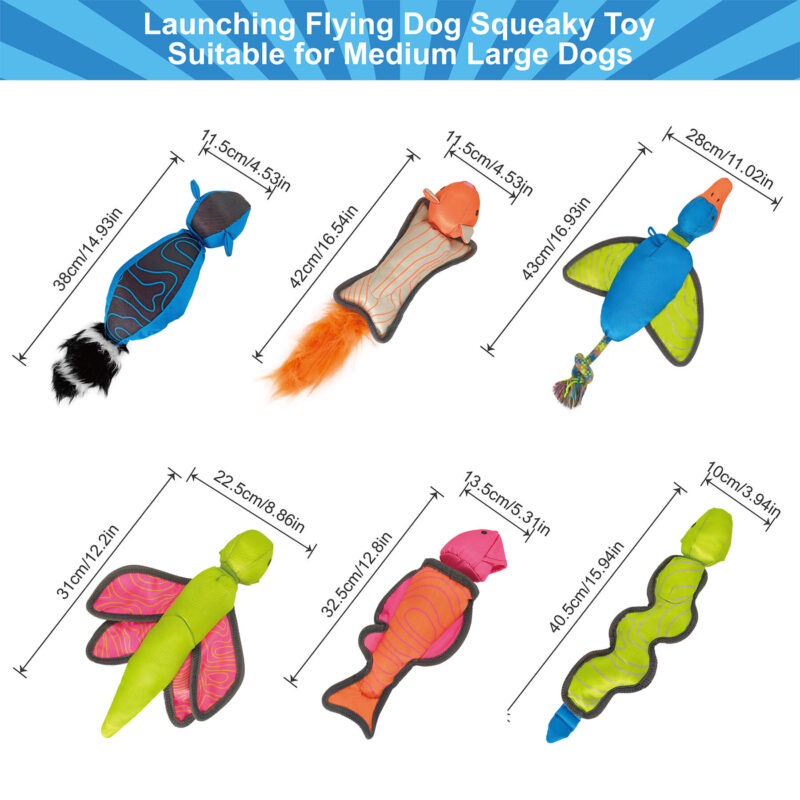 Flying Dragonfly Dog Squeaky Toy OEM - Launchable Oxford Insect Toy for Dogs
