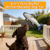8 Durable Recycled Canvas Tuna Squeaky Dog Toy – Eco-Friendly Fish Plush Chewing & Fetch Toy for Dogs