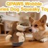 3-in-1 Wobble Squeaky Dog Toy – Interactive Brown Monkey Plush Dog Toy with TPR Weighted Wobble Base for Medium & Small Dogs