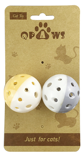 CT16-73 Interactive Cage Ball & Bell Roller Cat Toys for Batting & Chasing