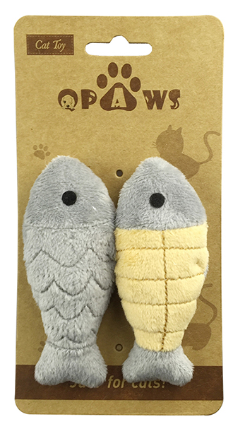 CT16-85 Plush Fish & Mouse Catnip Toy Set for Indoor Cats Chew & Bunny Kick