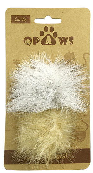 CT16-86 Fluffy Feather & Pom Pom Cat Toy Set for Kitten Swatting & Chasing