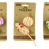 CT16-89 Woven Rope Cat Mouse & Ball Toy Set for Indoor Cats Scratching & Chewing