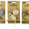 CT16-90 Woven Rope Cat Mouse & Ball Toy Set for Indoor Cats Scratching & Chewing