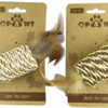 CT16-91 Woven Rope Cat Mouse & Ball Toy Set for Indoor Cats Scratching & Chewing