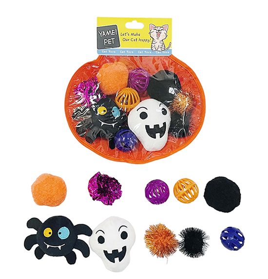 Cat_Plush_Halloween_Combo_001.jpg Halloween Cat Toy Variety Pack Plush Balls & Spooky Teasers