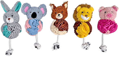 Interactive Treat Hiding Dog Rope Toy for Small Breeds