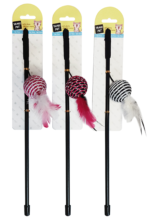 oppo_0 Dreamcatcher Cat Wand Toy with Feathers & Woven Disc for Indoor Cats