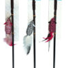 oppo_0 Interactive Plush Bird Cat Wand Toy with Feathers for Indoor Hunting Play