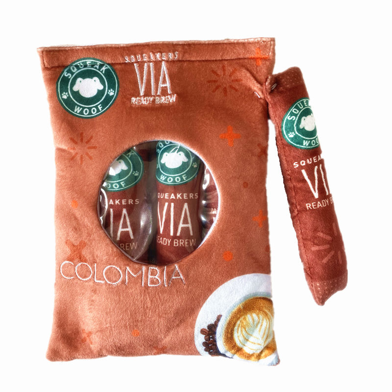 IMG_1434_副本 Coffee Pouch Hide-and-Seek Plush Dog Toy with Squeaky Coffee Stick Minis