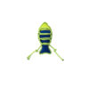 Plush Striped Tropical Fish Dog Toy with Rope Knots