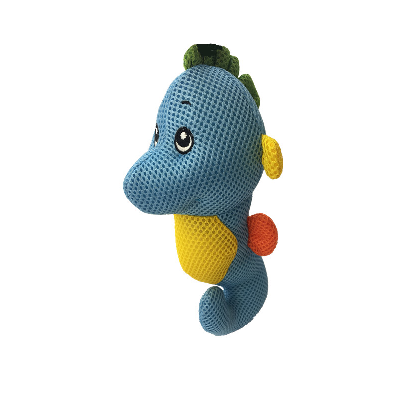IMG_8057_副本 Textured Corduroy Seahorse Plush Dog Toy