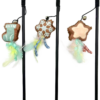 Interactive Cat Feather Teaser Wand Plush Pendant Toy