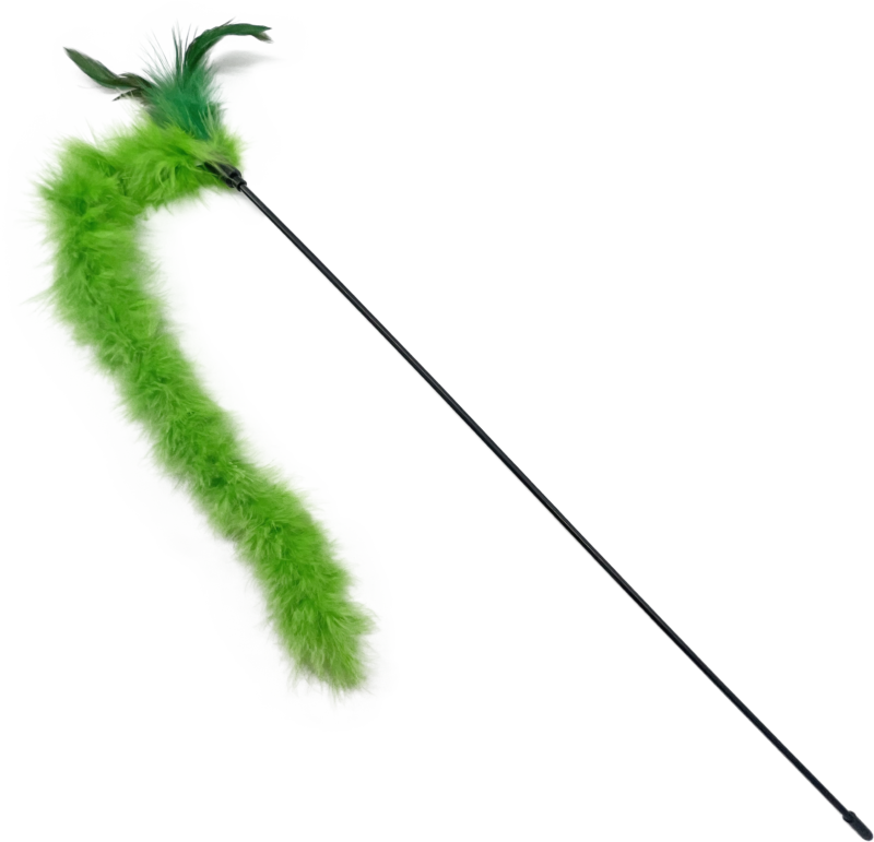 Interactive Cat Feather Teaser Wand Plush Pendant Toy