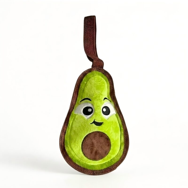 Simulation Fruit Plush Dog Toy Squeaky Avocado Watermelon Chew