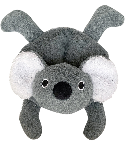 Plush Koala Dog Toy with Easy-Grip Donut Body