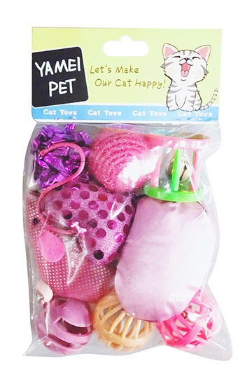 Interactive Motion Cat Toy Pack with Bell Balls, Rollers & Feathers