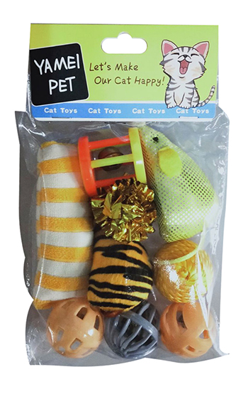 oppo_0 Interactive Motion Cat Toy Pack with Bell Balls, Rollers & Feathers