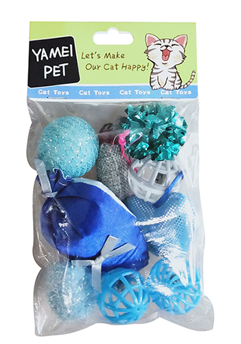oppo_0 Color-Themed Cat Toy Variety Pack with Plush Mice, Bell Balls & Feathers