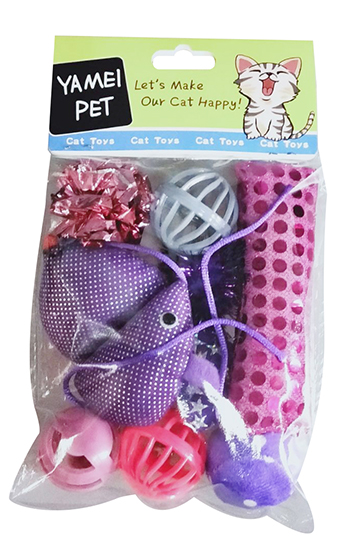 oppo_0 Interactive Motion Cat Toy Pack with Bell Balls, Rollers & Feathers