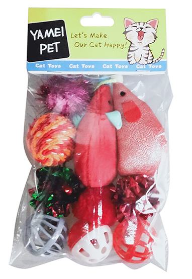 oppo_0 Festive Christmas Cat Toy Combo Set with Holiday Plushies & Jingle Balls
