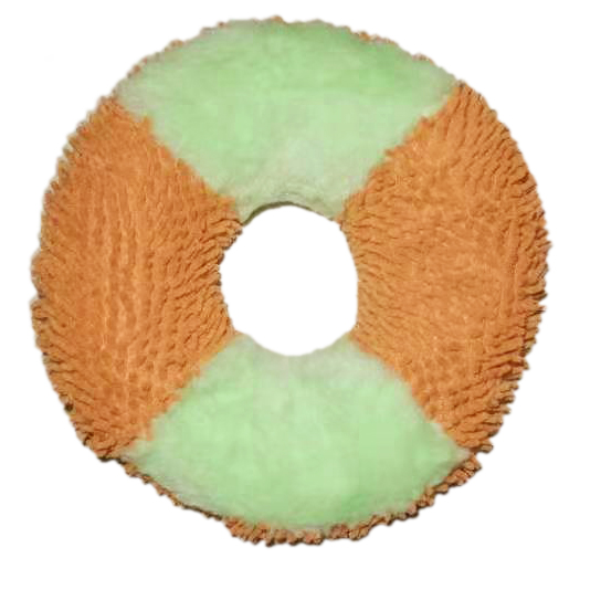微信图片_20191118000542 Squeaky Plush Donut Dog Toys Color-Block Ring Chew Toys