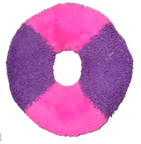 微信图片_20191118000547 Squeaky Plush Donut Dog Toys Color-Block Ring Chew Toys