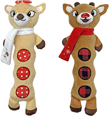 微信图片_20260828225846_3089_232 Christmas Long Body Reindeer Plush Dog Toy with Scarf & Button Details